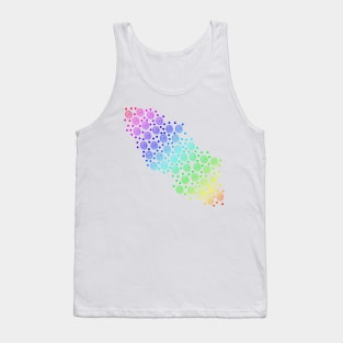 Rainbow Circles in Circles Abstract Tank Top